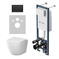 Комплект инсталляции AM.PM Like IS110338.801900 с унитазом Aquaspin с сиденьем микролифт и клавишей черный Комплект инсталляции AM.PM Like IS110338.801900 с унитазом Aquaspin с сиденьем микролифт и клавишей черный
