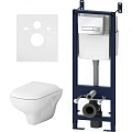 Комплект инсталляции AM.PM Like IS30201.801700 с унитазом, белой клавишей и сиденьем микролифт Комплект инсталляции AM.PM Like IS30201.801700 с унитазом, белой клавишей и сиденьем микролифт