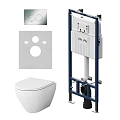Комплект инсталляции AM.PM Spirit V2.0 IS100151.701700 с унитазом FlashСlean с сиденьем микролифт и клавишей белый Комплект инсталляции AM.PM Spirit V2.0 IS100151.701700 с унитазом FlashСlean с сиденьем микролифт и клавишей белый