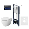Комплект инсталляции AM.PM Spirit V2.0 IS450A38.701700 с унитазом FlashСlean, сиденьем микролифт и клавишей черный