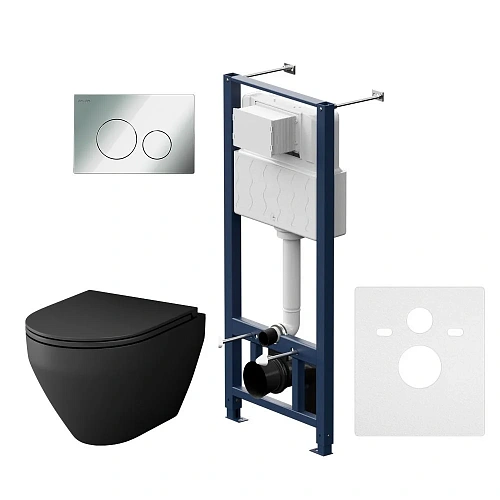 Комплект инсталляции AM.PM Spirit V2.0 IS49051.701700MB с унитазом FlashСlean, сиденьем микролифт и клавишей белый Комплект инсталляции AM.PM Spirit V2.0 IS49051.701700MB с унитазом FlashСlean, сиденьем микролифт и клавишей белый