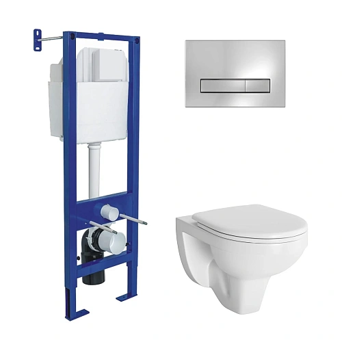 Комплект инсталляции BERGES ATOM 410 с клавишей смыва Atom Line хром глянец, унитазом подвесной Gamma с сиденьем с микролифтом, быстросъем 043316 Комплект инсталляции BERGES ATOM 410 с клавишей смыва Atom Line хром глянец, унитазом подвесной Gamma с сиденьем с микролифтом, быстросъем 043316