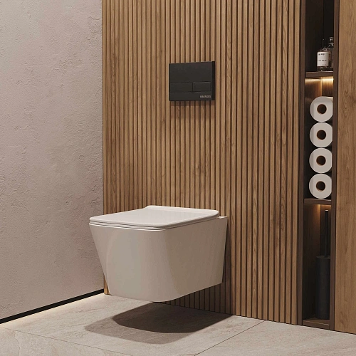 Комплект инсталляции BERGES NOVUM с клавишей смыва L5 Soft Touch черная, унитазом SIGMA Rimless 52 см и сиденьем микролифт, быстросъём 043400 Комплект инсталляции BERGES NOVUM с клавишей смыва L5 Soft Touch черная, унитазом SIGMA Rimless 52 см и сиденьем микролифт, быстросъём 043400