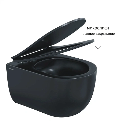 Комплект инсталляции BERGES NOVUM525, с клавишей смыва L5 soft touch черный, унитазом Ventas Black, микролифт, быстросъем 043324 Комплект инсталляции BERGES NOVUM525, с клавишей смыва L5 soft touch черный, унитазом Ventas Black, микролифт, быстросъем 043324