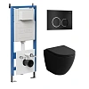 Комплект инсталляции GROSSMAN 900.K31.01.000 с клавишей смыва 700.K31.01.210.210 черный матовый и унитазом GROSSMAN GR-4455BMS арт.97.4455BMS.01.210