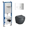 Комплект инсталляции GROSSMAN 900.K31.01.000 с клавишей смыва 700.K31.03.100.100 хром и унитазом GROSSMAN GR-4455GMS арт.97.4455GMS.03.100