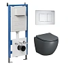 Комплект инсталляции GROSSMAN 900.K31.01.000 с клавишей смыва 700.K31.04.01M.01M белый матовый и унитазом GROSSMAN GR-4455GMS арт.97.4455GMS.04.01M