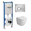 Комплект инсталляции GROSSMAN 900.K31.01.000 с клавишей смыва 700.K31.05.12M.12M и унитазом GROSSMAN GR-4455S арт.97.4455S.05.12M
