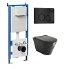 Комплект инсталляции GROSSMAN 900.K31.01.000 с клавишей смыва 700.K31.05.21M.21M черный матовый и унитазом GROSSMAN GR-4477BMS арт.97.4477BMS.05.21M
