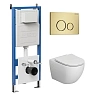 Комплект инсталляции GROSSMAN 900.K31.01.000 с клавишей смыва 700.K31.05.32M.32M и унитазом GROSSMAN GR-4411S арт.97.4411S.05.32M
