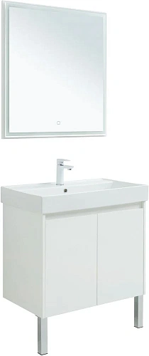 Комплект мебели Aquanet Nova Lite 75 белый глянец (2 дверцы) 00302535 Комплект мебели Aquanet Nova Lite 75 белый глянец (2 дверцы) 00302535
