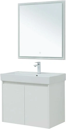 Комплект мебели Aquanet Nova Lite 75 белый глянец (2 дверцы) 00302535 Комплект мебели Aquanet Nova Lite 75 белый глянец (2 дверцы) 00302535