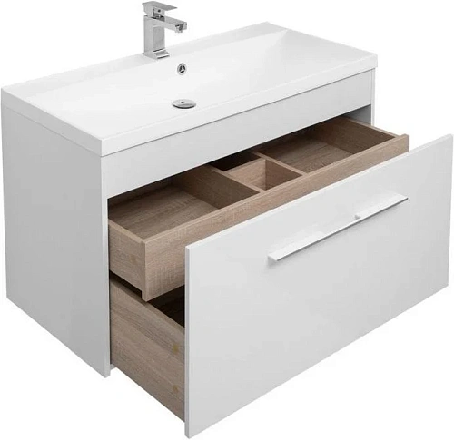 Комплект мебели Aquanet Августа 100 белый (ручка хром) 00287677 Комплект мебели Aquanet Августа 100 белый (ручка хром) 00287677