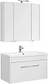 Комплект мебели Aquanet Августа 100 белый (ручка хром) 00287677 Комплект мебели Aquanet Августа 100 белый (ручка хром) 00287677