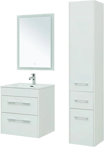 Комплект мебели Aquanet Августа 60 белый (ручка хром) 00281158 Комплект мебели Aquanet Августа 60 белый (ручка хром) 00281158