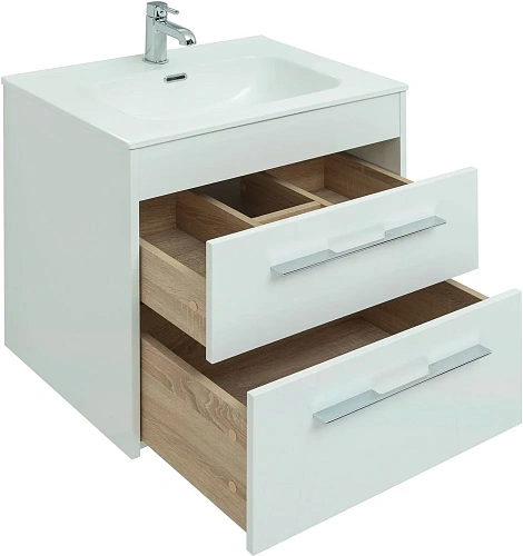 Комплект мебели Aquanet Августа 60 белый (ручка хром) 00281158 Комплект мебели Aquanet Августа 60 белый (ручка хром) 00281158