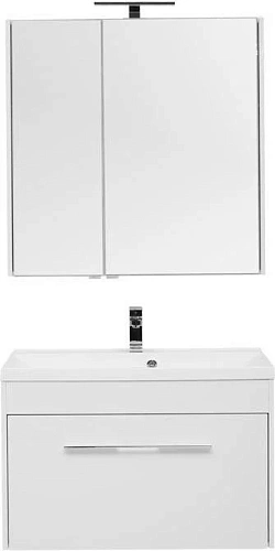 Комплект мебели Aquanet Августа 90 белый (ручка хром) 00287685 Комплект мебели Aquanet Августа 90 белый (ручка хром) 00287685