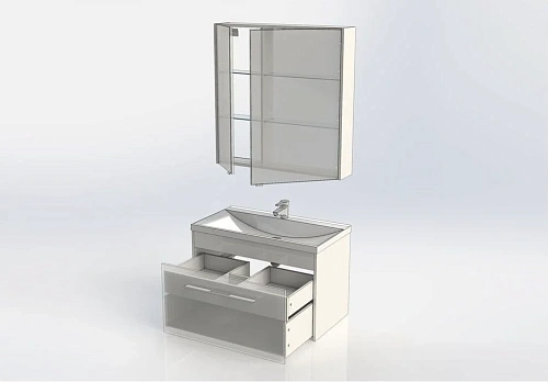 Комплект мебели Aquanet Августа 90 белый 00287684 Комплект мебели Aquanet Августа 90 белый 00287684