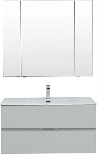 Комплект мебели Aquanet Алвита New 100 2 ящика, серый 00274528 Комплект мебели Aquanet Алвита New 100 2 ящика, серый 00274528