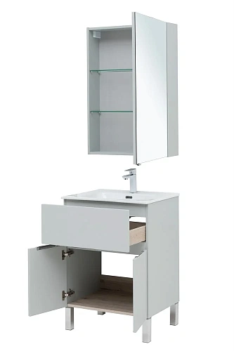 Комплект мебели Aquanet Алвита New 60 1 ящик, 2 дверцы, серый 00274530 Комплект мебели Aquanet Алвита New 60 1 ящик, 2 дверцы, серый 00274530