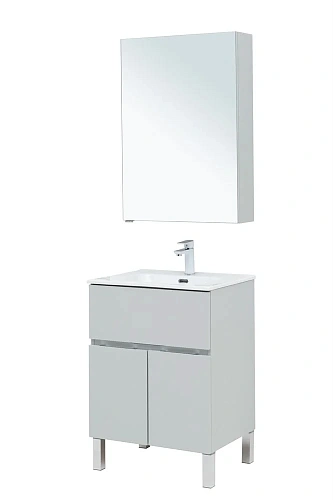 Комплект мебели Aquanet Алвита New 60 1 ящик, 2 дверцы, серый 00274530 Комплект мебели Aquanet Алвита New 60 1 ящик, 2 дверцы, серый 00274530