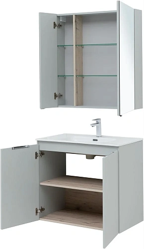 Комплект мебели Aquanet Алвита New 80 2 дверцы, серый 00274210 Комплект мебели Aquanet Алвита New 80 2 дверцы, серый 00274210