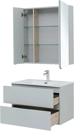 Комплект мебели Aquanet Алвита New 80 2 ящика, серый 00274204 Комплект мебели Aquanet Алвита New 80 2 ящика, серый 00274204