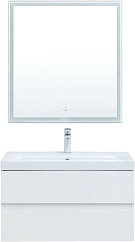 Комплект мебели Aquanet Беркли 80 белый глянец (2 ящика) 00306360 Комплект мебели Aquanet Беркли 80 белый глянец (2 ящика) 00306360