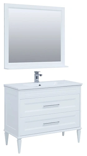 Комплект мебели Aquanet Бостон М 100 белый (лит. мрамор) 00258284 Комплект мебели Aquanet Бостон М 100 белый (лит. мрамор) 00258284