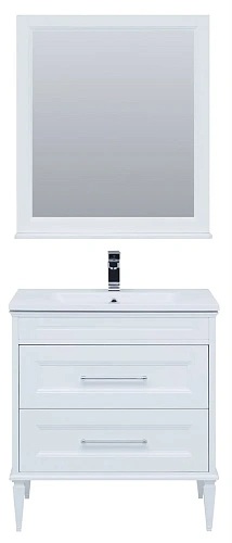 Комплект мебели Aquanet Бостон М 80 белый( лит. мрамор) 00259387 Комплект мебели Aquanet Бостон М 80 белый( лит. мрамор) 00259387