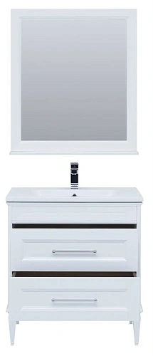 Комплект мебели Aquanet Бостон М 80 белый( лит. мрамор) 00259387 Комплект мебели Aquanet Бостон М 80 белый( лит. мрамор) 00259387