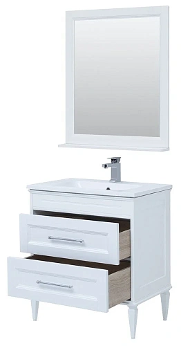 Комплект мебели Aquanet Бостон М 80 белый( лит. мрамор) 00259387 Комплект мебели Aquanet Бостон М 80 белый( лит. мрамор) 00259387