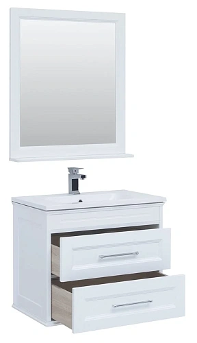 Комплект мебели Aquanet Бостон М 80 белый( лит. мрамор) 00259387 Комплект мебели Aquanet Бостон М 80 белый( лит. мрамор) 00259387