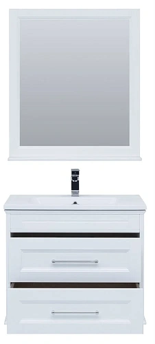 Комплект мебели Aquanet Бостон М 80 белый( лит. мрамор) 00259387 Комплект мебели Aquanet Бостон М 80 белый( лит. мрамор) 00259387