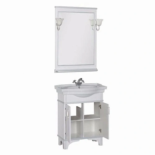 Комплект мебели Aquanet Валенса 80 белый краколет/серебро 00180456 Комплект мебели Aquanet Валенса 80 белый краколет/серебро 00180456