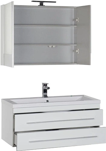 Комплект мебели Aquanet Верона 100 белый (раковина Нота 158753) 00175467 Комплект мебели Aquanet Верона 100 белый (раковина Нота 158753) 00175467