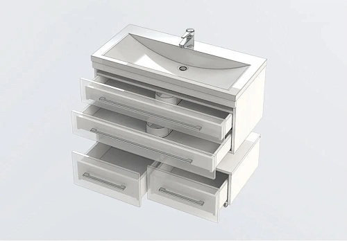 Комплект мебели Aquanet Верона 100 белый (раковина Нота 158753) 00175467 Комплект мебели Aquanet Верона 100 белый (раковина Нота 158753) 00175467