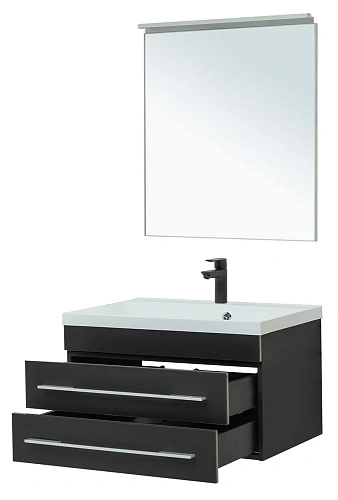 Комплект мебели Aquanet Верона 75 New черный матовый 00281105 Комплект мебели Aquanet Верона 75 New черный матовый 00281105