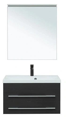 Комплект мебели Aquanet Верона 75 New черный матовый 00281105 Комплект мебели Aquanet Верона 75 New черный матовый 00281105