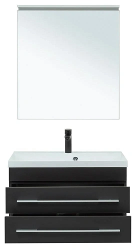 Комплект мебели Aquanet Верона 75 New черный матовый 00281105 Комплект мебели Aquanet Верона 75 New черный матовый 00281105