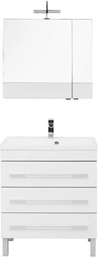 Комплект мебели Aquanet Верона 75 белый (напольный 3 ящика) 00287658 Комплект мебели Aquanet Верона 75 белый (напольный 3 ящика) 00287658