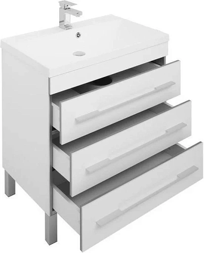 Комплект мебели Aquanet Верона 75 белый (напольный 3 ящика) 00287658 Комплект мебели Aquanet Верона 75 белый (напольный 3 ящика) 00287658