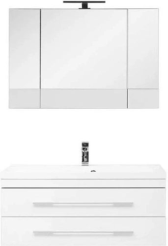 Комплект мебели Aquanet Верона NEW 100 белый (подвесной 2 ящика) 00230318 Комплект мебели Aquanet Верона NEW 100 белый (подвесной 2 ящика) 00230318