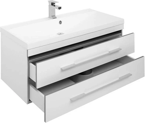 Комплект мебели Aquanet Верона NEW 100 белый (подвесной 2 ящика) 00230318 Комплект мебели Aquanet Верона NEW 100 белый (подвесной 2 ящика) 00230318
