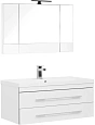 Комплект мебели Aquanet Верона NEW 100 белый (подвесной 2 ящика) 00230318 Комплект мебели Aquanet Верона NEW 100 белый (подвесной 2 ящика) 00230318