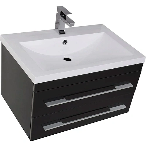 Комплект мебели Aquanet Верона NEW 75 черный (подвесной 2 ящика) 00231033 Комплект мебели Aquanet Верона NEW 75 черный (подвесной 2 ящика) 00231033
