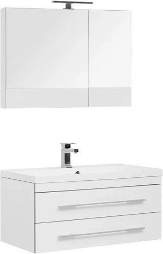 Комплект мебели Aquanet Верона NEW 90 белый (подвесной 2 ящика) 00230312 Комплект мебели Aquanet Верона NEW 90 белый (подвесной 2 ящика) 00230312