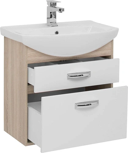 Комплект мебели Aquanet Грейс 65 дуб сонома/белый (2 ящика) 00198809 Комплект мебели Aquanet Грейс 65 дуб сонома/белый (2 ящика) 00198809