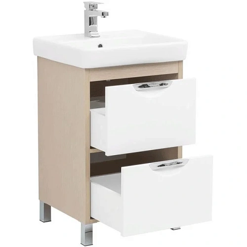 Комплект мебели Aquanet Гретта 55 New светлый дуб (2 ящика) 00239425 Комплект мебели Aquanet Гретта 55 New светлый дуб (2 ящика) 00239425