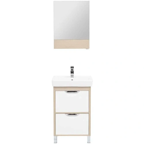 Комплект мебели Aquanet Гретта 55 New светлый дуб (2 ящика) 00239425 Комплект мебели Aquanet Гретта 55 New светлый дуб (2 ящика) 00239425